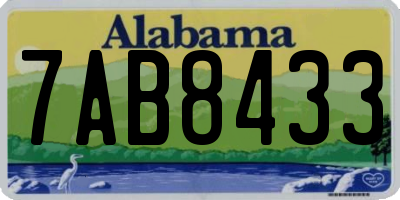 AL license plate 7AB8433