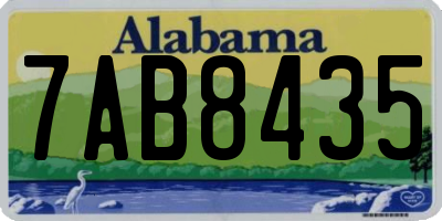 AL license plate 7AB8435