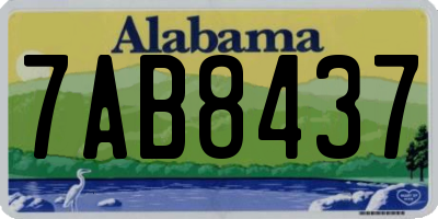 AL license plate 7AB8437
