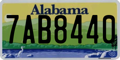 AL license plate 7AB8440
