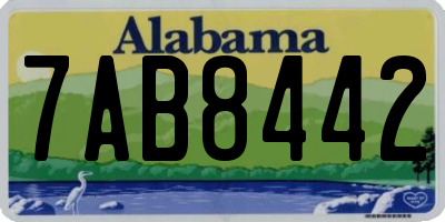 AL license plate 7AB8442