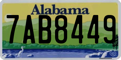 AL license plate 7AB8449