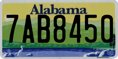 AL license plate 7AB8450