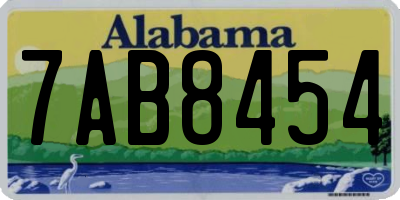 AL license plate 7AB8454