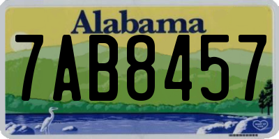 AL license plate 7AB8457