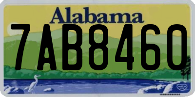 AL license plate 7AB8460