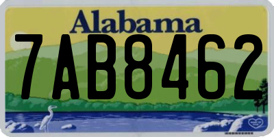 AL license plate 7AB8462