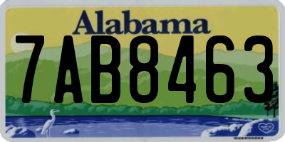 AL license plate 7AB8463