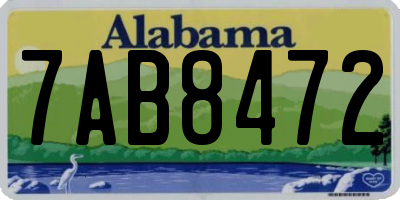 AL license plate 7AB8472