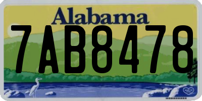 AL license plate 7AB8478