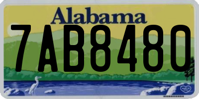 AL license plate 7AB8480