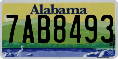 AL license plate 7AB8493