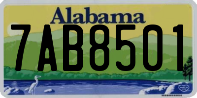 AL license plate 7AB8501