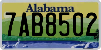 AL license plate 7AB8502