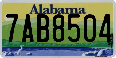 AL license plate 7AB8504