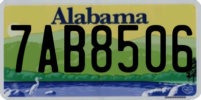AL license plate 7AB8506