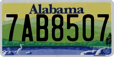 AL license plate 7AB8507