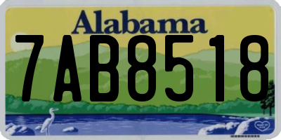 AL license plate 7AB8518