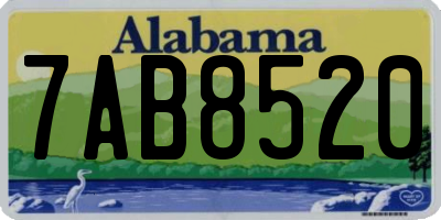 AL license plate 7AB8520