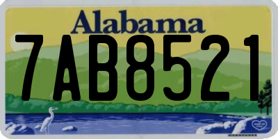 AL license plate 7AB8521