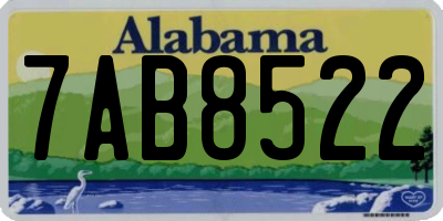 AL license plate 7AB8522