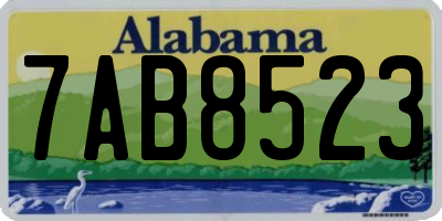 AL license plate 7AB8523