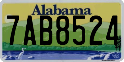 AL license plate 7AB8524