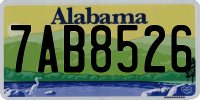 AL license plate 7AB8526