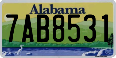 AL license plate 7AB8531