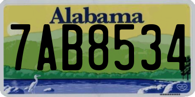 AL license plate 7AB8534