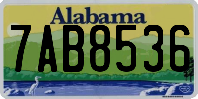 AL license plate 7AB8536