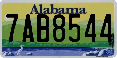 AL license plate 7AB8544