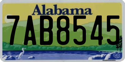AL license plate 7AB8545