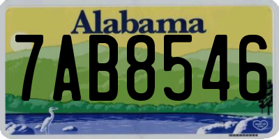 AL license plate 7AB8546