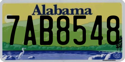 AL license plate 7AB8548