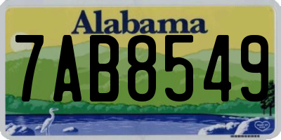 AL license plate 7AB8549