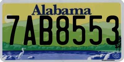 AL license plate 7AB8553