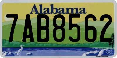 AL license plate 7AB8562