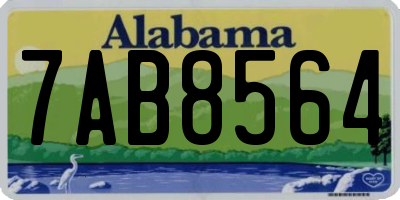 AL license plate 7AB8564