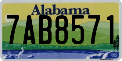 AL license plate 7AB8571