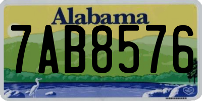 AL license plate 7AB8576