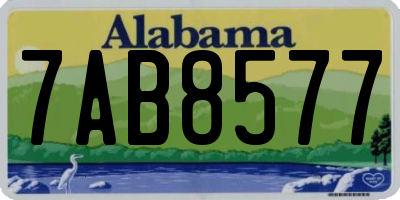 AL license plate 7AB8577