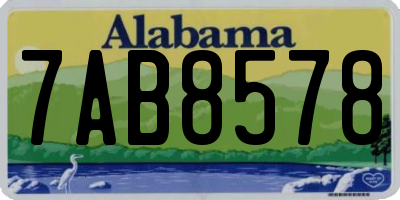 AL license plate 7AB8578