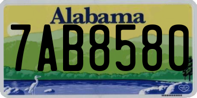 AL license plate 7AB8580