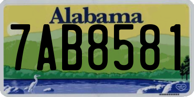 AL license plate 7AB8581
