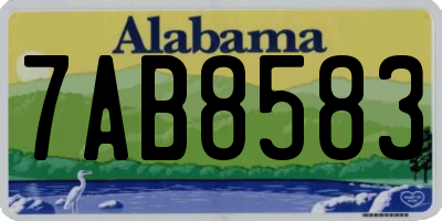 AL license plate 7AB8583
