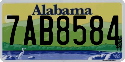AL license plate 7AB8584