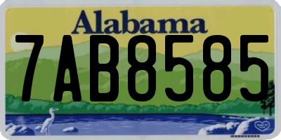 AL license plate 7AB8585
