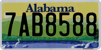 AL license plate 7AB8588