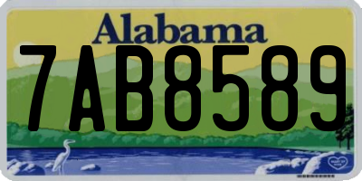 AL license plate 7AB8589